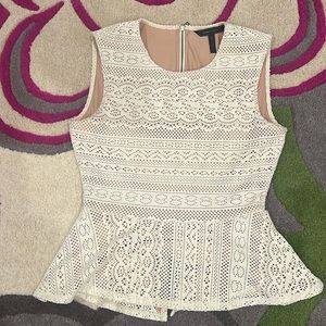 BCBG MaxAzria Vicktoria Peplum Sleeveless Top